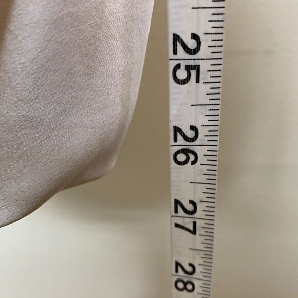 The Sei Cut Out Ruched Mini Dress Size 2 Bone Silk Satin Sheen - Picture 10 of 12